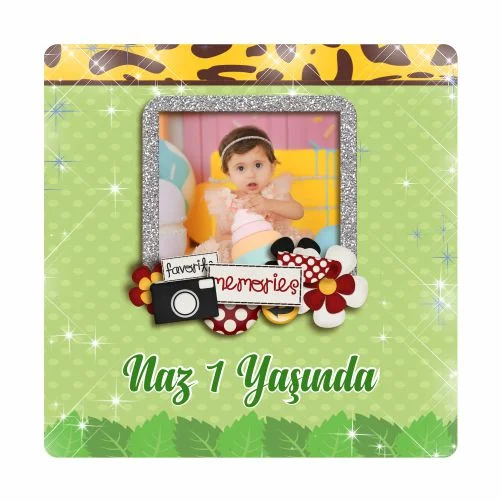 Safari Temalı Doğum Günü Magneti